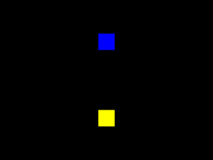VRML points example: yellow point at the bottom, blue point at the top